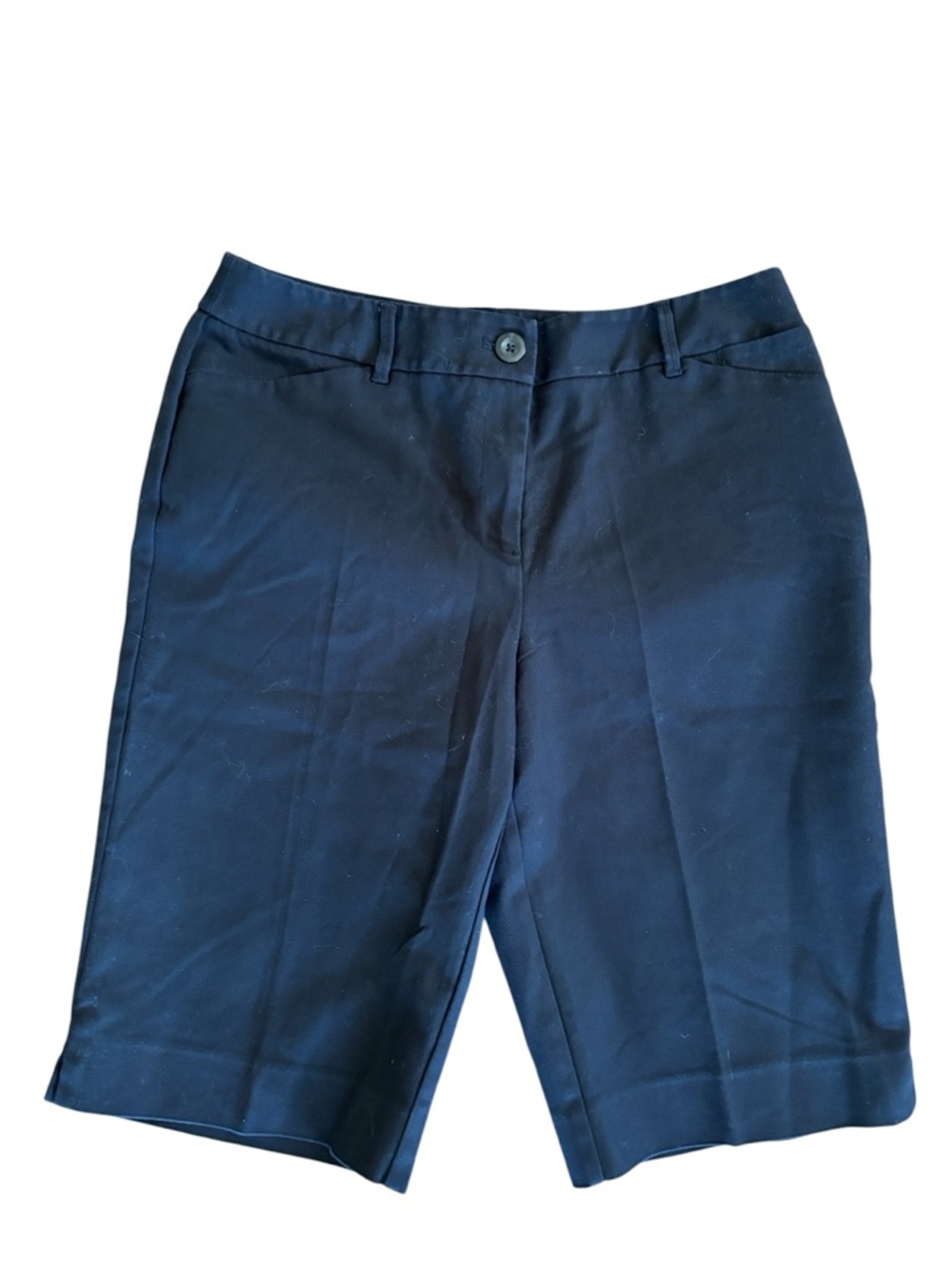 Chico's Black Flat Front Bermuda Shorts Size 1 (Women's 8)